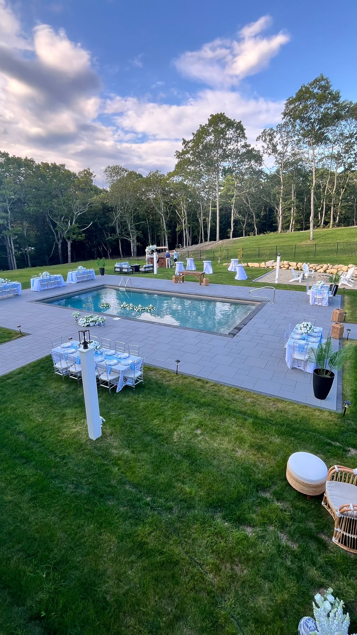 Bridal shower backdrop and dessert table styling Cape Cod
